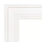 30" x 66" Non-Beveled White Full Length Floor Leaner Mirror