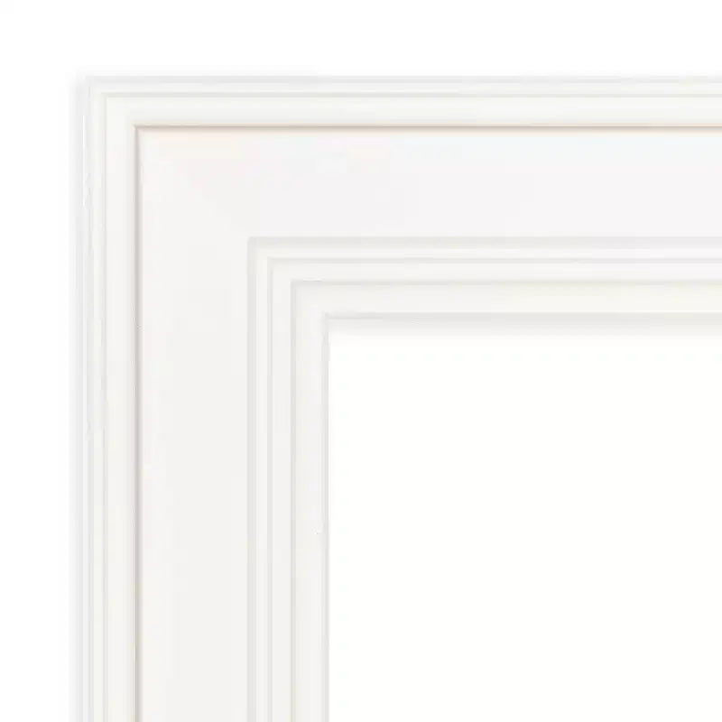 30" x 66" Non-Beveled White Full Length Floor Leaner Mirror