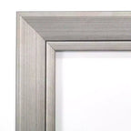 42" x 31" Non-Beveled Silver Narrow Wood Bathroom Wall Mirror