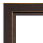 25" x 25" Beveled Bronze Wood Wall Mirror