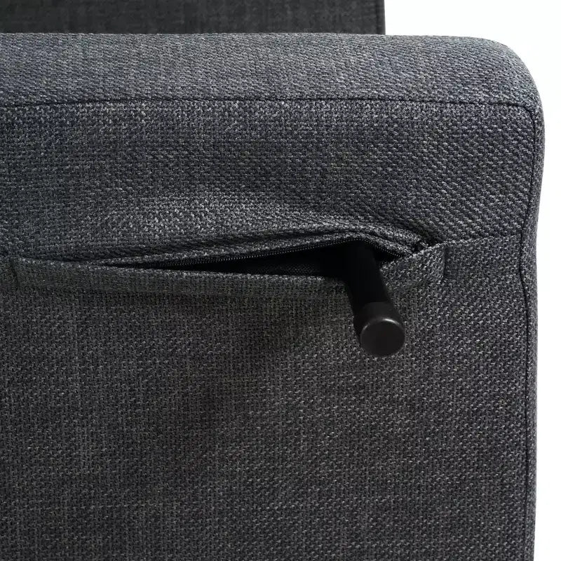 3-in-1 Foldable Linen Chaise Lounge, Accent Chair with Footrest, Detachable Pillow, Adjustable Backrest, Convertible Sofa Bed for Living Room