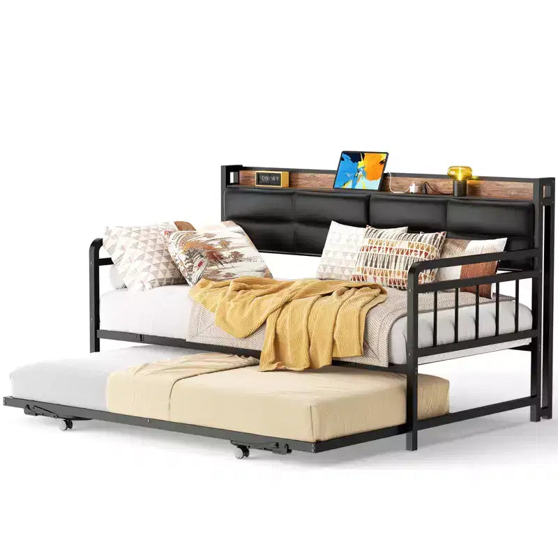 Daybed with Trundle and Charging Station