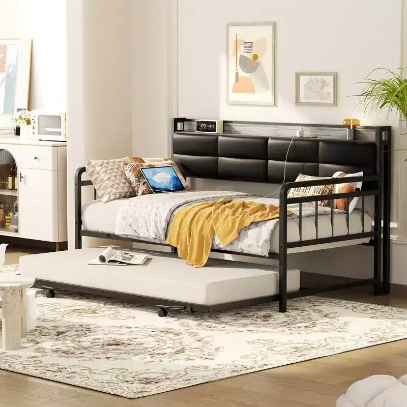Daybed with Trundle and Charging Station