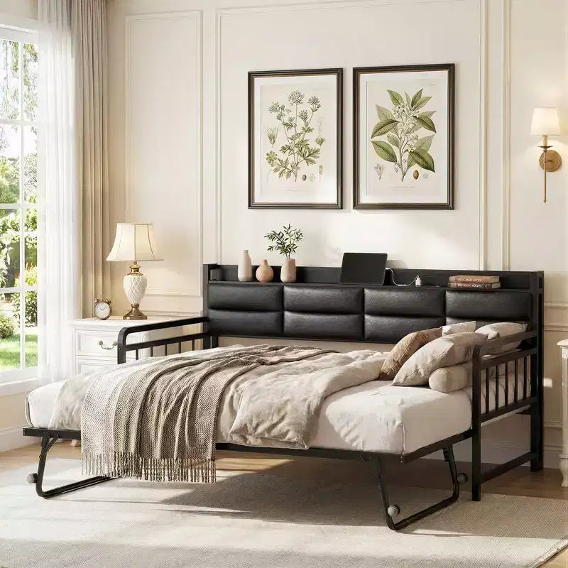 Daybed with Trundle and Charging Station