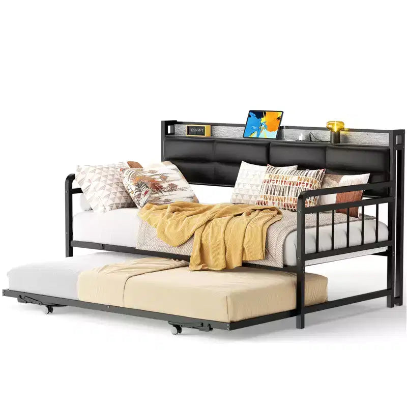 Daybed with Trundle and Charging Station