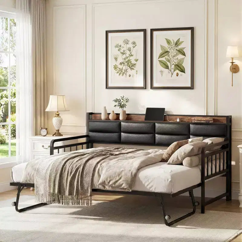 Daybed with Trundle and Charging Station