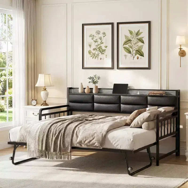 Daybed with Trundle and Charging Station