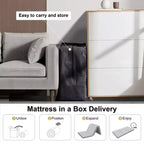 6 Thick Tri-Fold Memory Foam Mattress - Firm Support, Easy Fold with Storage Bag for Portable Guest Bed, Camping & Travel