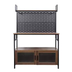 2-Door Kitchen Bakers Rack, Microwave Oven Stand, Utility Storage Shelf, Kitchen Organizer