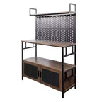 2-Door Kitchen Bakers Rack, Microwave Oven Stand, Utility Storage Shelf, Kitchen Organizer