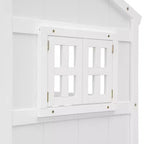 Full Size House Loft Bed with Roof, 2 Windows, 4 Storage Drawers, Safety Guardrails and Ladder