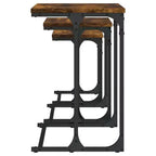 Nesting Coffee Table Black Engineered wood, metal Small Stackable