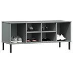 Shoe Cabinet Shoe Cubby with 6 Compartments Shoe Rack Solid Pine Wood