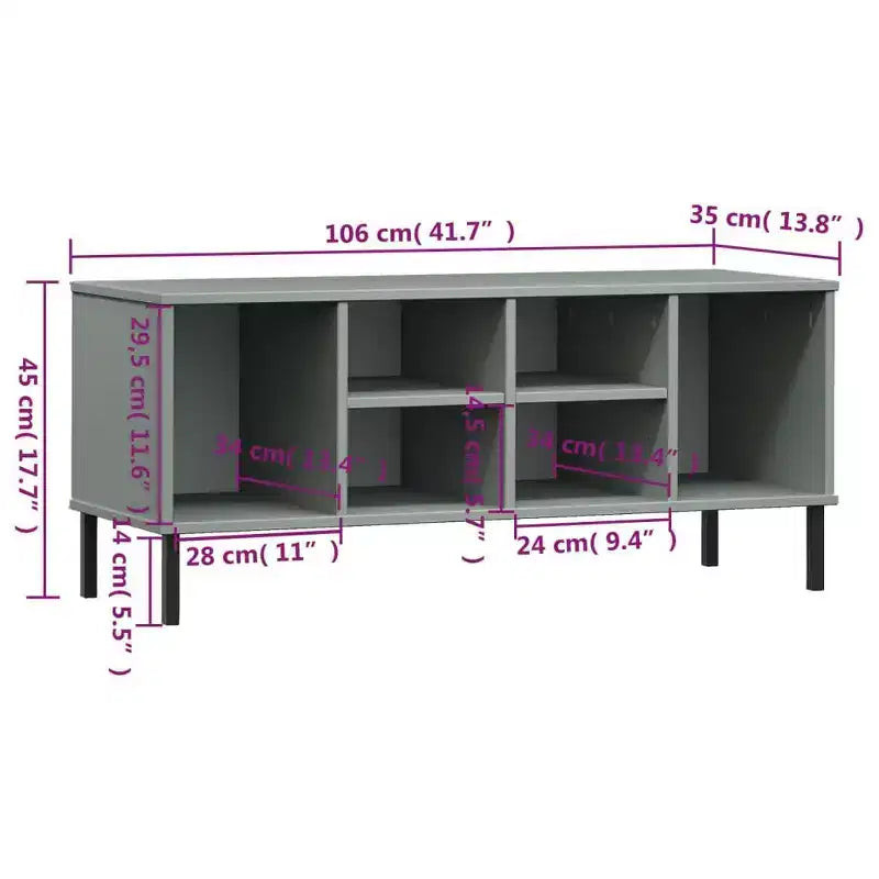 Shoe Cabinet Shoe Cubby with 6 Compartments Shoe Rack Solid Pine Wood