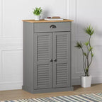Shoe Cabinet Shoe Storage Organizer with Doors Solid Wood Pine