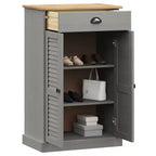 Shoe Cabinet Shoe Storage Organizer with Doors Solid Wood Pine