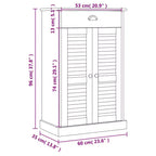 Shoe Cabinet Shoe Storage Organizer with Doors Solid Wood Pine