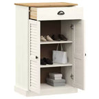 Shoe Cabinet Shoe Storage Organizer with Doors Solid Wood Pine