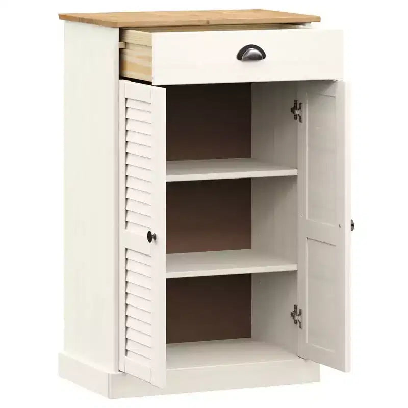 Shoe Cabinet Shoe Storage Organizer with Doors Solid Wood Pine