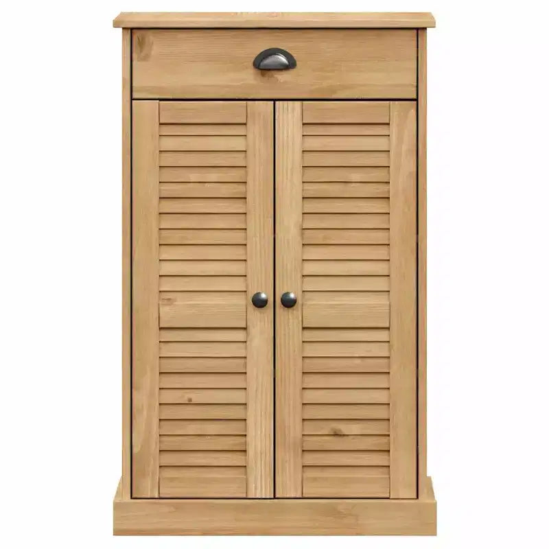 Shoe Cabinet Shoe Storage Organizer with Doors Solid Wood Pine