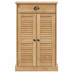 Shoe Cabinet Shoe Storage Organizer with Doors Solid Wood Pine