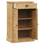 Shoe Cabinet Shoe Storage Organizer with Doors Solid Wood Pine
