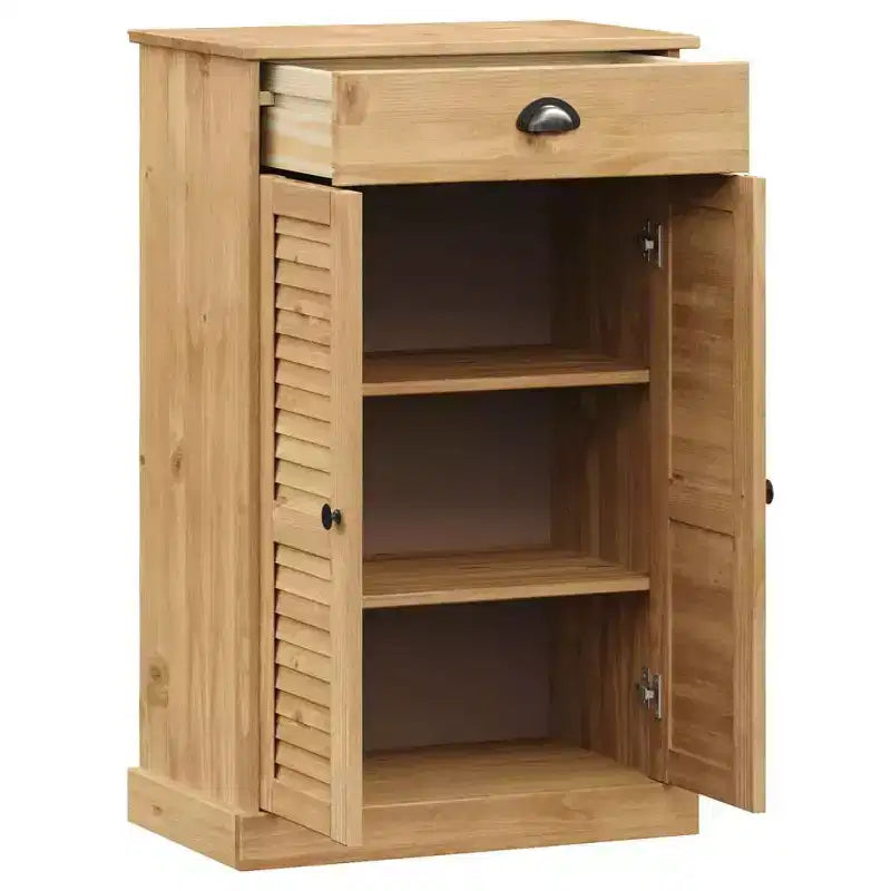 Shoe Cabinet Shoe Storage Organizer with Doors Solid Wood Pine