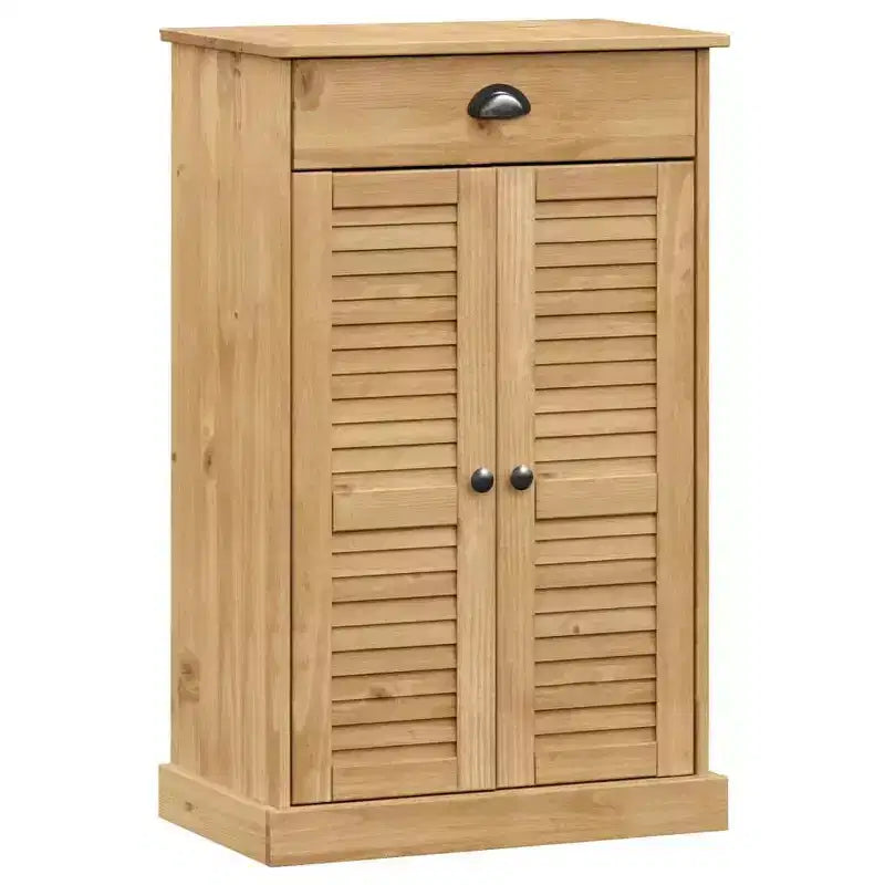 Shoe Cabinet Shoe Storage Organizer with Doors Solid Wood Pine
