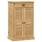 Shoe Cabinet Shoe Storage Organizer with Doors Solid Wood Pine