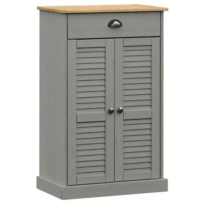 Shoe Cabinet Shoe Storage Organizer with Doors Solid Wood Pine