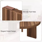 Round Coffee Table, 33.5 Coffee Table for Living Room, Wood Center Table, Small Space, Home Office, Easy Assembly
