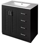 30 Bathroom Vanity with Sink, Bathroom Floor Cabinet with Drawers and Soft Closing Doors, Single Sink Bathroom Vanity
