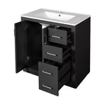30 Bathroom Vanity with Sink, Bathroom Floor Cabinet with Drawers and Soft Closing Doors, Single Sink Bathroom Vanity