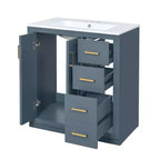 30 Bathroom Vanity with Sink, Bathroom Floor Cabinet with Drawers and Soft Closing Doors, Single Sink Bathroom Vanity