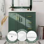 30 Bathroom Vanity with Sink, Bathroom Floor Cabinet with Drawers and Soft Closing Doors, Single Sink Bathroom Vanity