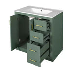 30 Bathroom Vanity with Sink, Bathroom Floor Cabinet with Drawers and Soft Closing Doors, Single Sink Bathroom Vanity
