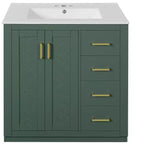 30 Bathroom Vanity with Sink, Bathroom Floor Cabinet with Drawers and Soft Closing Doors, Single Sink Bathroom Vanity