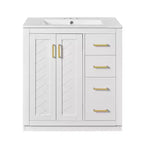 30 Bathroom Vanity with Sink, Bathroom Floor Cabinet with Drawers and Soft Closing Doors, Single Sink Bathroom Vanity