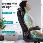 Ergonomic Office Chair, Reclining Executive Office Desk Chair, High Back Chair for Home Office, Black