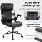 Ergonomic Office Chair, Reclining Executive Office Desk Chair, High Back Chair for Home Office, Black