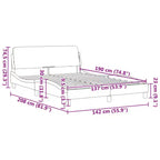 Bed Frame without Mattress Platform Bed Base Bedstead Fabric