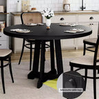 47 Inch Round Dining Table, Wood Kitchen Dining Room Table for 4-6, Circle Dinner Tables