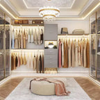 20-120 W Wooden Closet System with Doors and Drawers