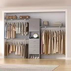 20-120 W Wooden Closet System with Doors and Drawers