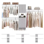 20-120 W Wooden Closet System with Doors and Drawers