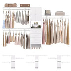 20-120 W Wooden Closet System with Doors and Drawers