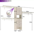 20-120 W Wooden Closet System with Doors and Drawers