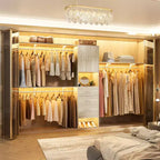 20-120 W Wooden Closet System with Doors and Drawers
