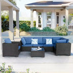 Outdoor Furniture - Terrace Furniture - Guest Room - Balcony Furniture - Outdoor Furniture Suitable Black+Blue