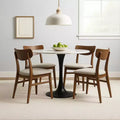 Royal Hampton Dining Table | 30 Inch Round White Genuine Marble Top | Black Metal Tulip Pedestal Base